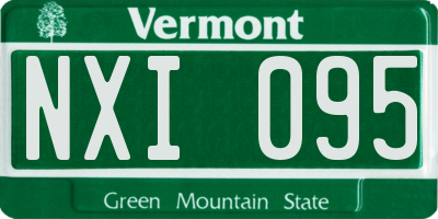 VT license plate NXI095