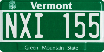 VT license plate NXI155