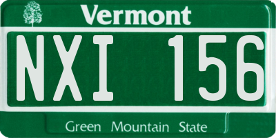 VT license plate NXI156