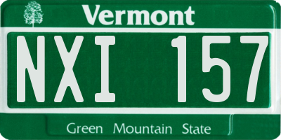 VT license plate NXI157