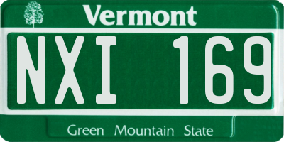 VT license plate NXI169