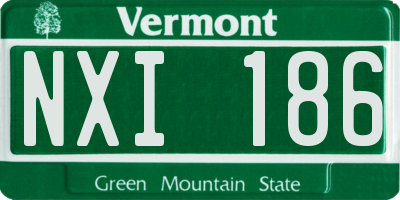 VT license plate NXI186