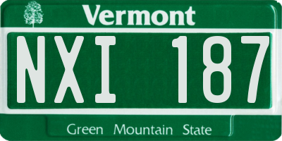 VT license plate NXI187