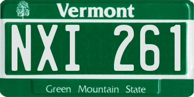 VT license plate NXI261