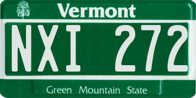VT license plate NXI272