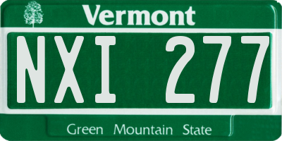 VT license plate NXI277