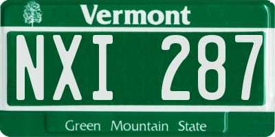 VT license plate NXI287