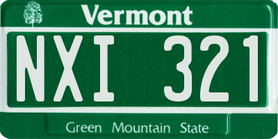 VT license plate NXI321