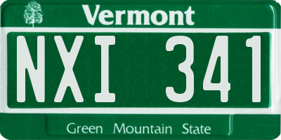 VT license plate NXI341