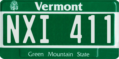 VT license plate NXI411