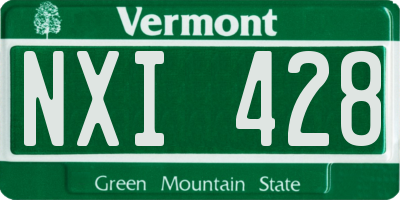 VT license plate NXI428