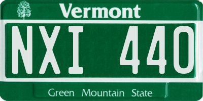 VT license plate NXI440