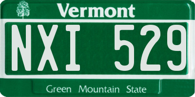 VT license plate NXI529