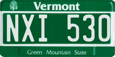 VT license plate NXI530