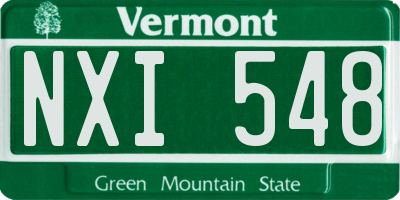 VT license plate NXI548