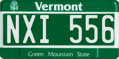 VT license plate NXI556