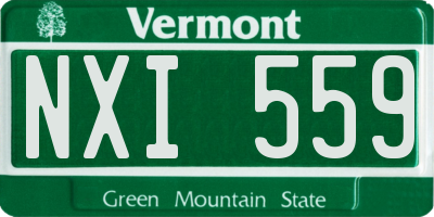 VT license plate NXI559