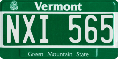 VT license plate NXI565