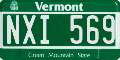 VT license plate NXI569