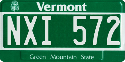 VT license plate NXI572