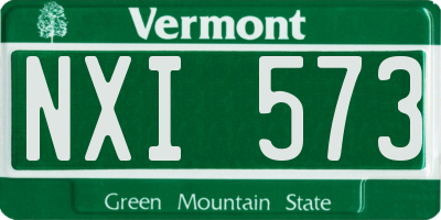 VT license plate NXI573