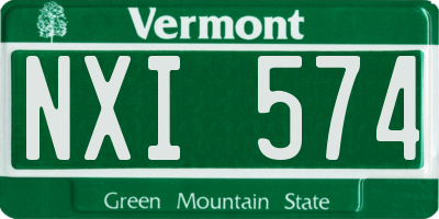 VT license plate NXI574