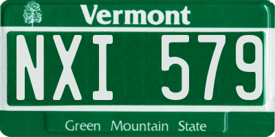 VT license plate NXI579