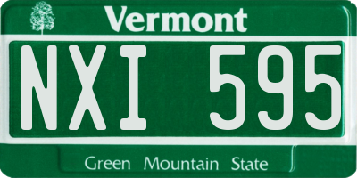 VT license plate NXI595