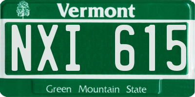 VT license plate NXI615