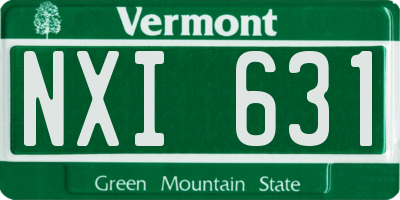 VT license plate NXI631