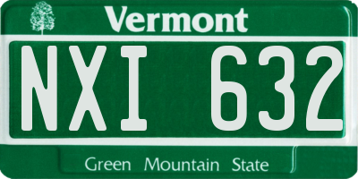 VT license plate NXI632