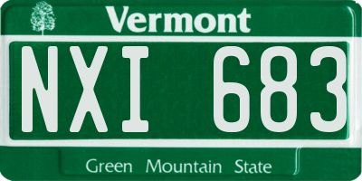 VT license plate NXI683