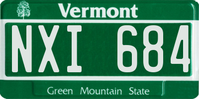 VT license plate NXI684