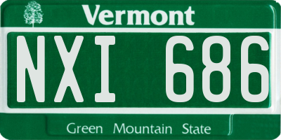 VT license plate NXI686