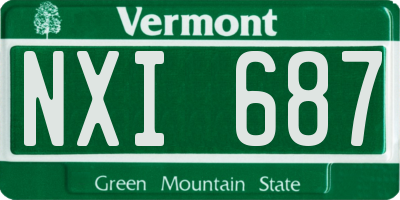 VT license plate NXI687