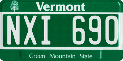 VT license plate NXI690