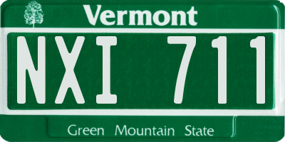 VT license plate NXI711
