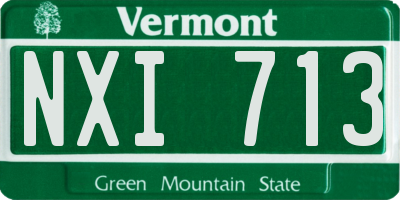 VT license plate NXI713