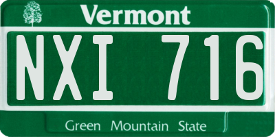 VT license plate NXI716