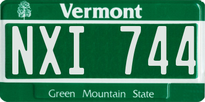 VT license plate NXI744