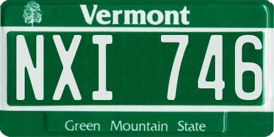 VT license plate NXI746