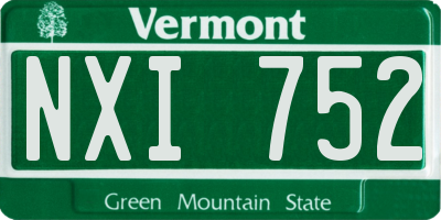 VT license plate NXI752