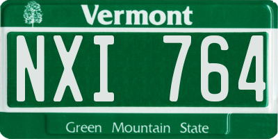 VT license plate NXI764