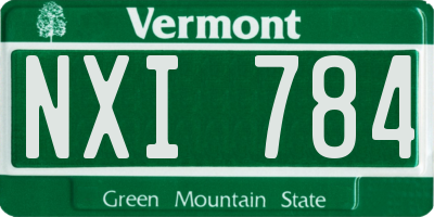 VT license plate NXI784