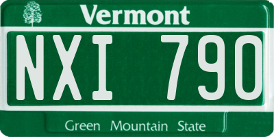 VT license plate NXI790