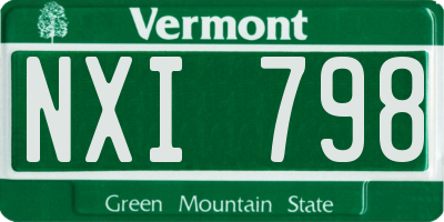 VT license plate NXI798