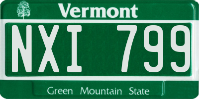 VT license plate NXI799