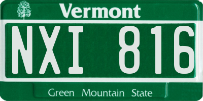 VT license plate NXI816