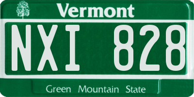 VT license plate NXI828