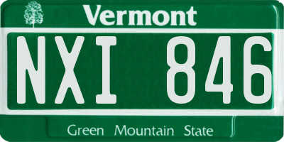 VT license plate NXI846